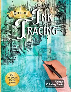 Ink Tracing Coloring Book,  Follow the White Lines to Reveal a Unique City. A New Concept for the Reverse Coloring Book