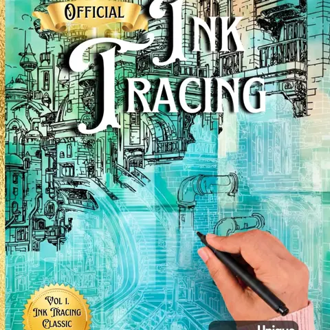 Ink Tracing Coloring Book,  Follow the White Lines to Reveal a Unique City. A New Concept for the Reverse Coloring Book