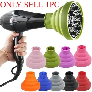 1 Piece Silicone Hair Dryer Cover Scalable Curling Iron Hair Drying Styling Tool Accessories Hair Curl Diffuser Cover Disk Hairdryer Beauty Tool