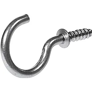 212 MAIN Nickel Finish Cup Wall Hooks (0.87 in.), Easy-Use Storage Hooks, Fasteners & Hardware Room Organizer Accessories - Pack of 8, Wall Hook