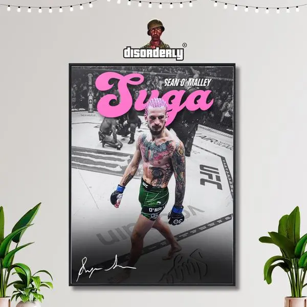 Suga Sean O'Malley Fighter Motivation Poster Mma Wall Art Decor For Bedroom