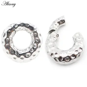 1PC Stainless Steel Punch Pattern Ear Weights Plugs Tunnels Cartilage Earrings Gauges Expander Stretcher Piercing Body Jewelry