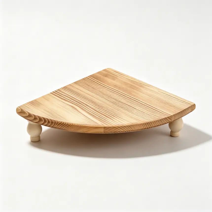 Rustic Wooden Raised Serving Tray, Elevated Decorative Display Tray, Farmhouse Tabletop Platter for Breakfast, Desserts, Candles and Home Decor