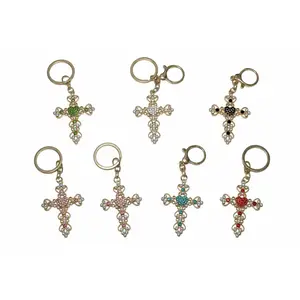 Jewel Cross Bag Charm Keychain