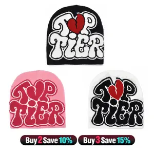 Y2K Couple Beanies - Matching Letters Graphic Crochet Hat for Men & Women  Hippie Unisex Lightweight Spring Summer Beanie Gift for Boyfriend & Girlfriend Machine Washable Trendy Streetwear Hat