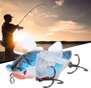 Life Bionic Shape Fishing Bait 7.5cm Hard Artificial Fish Lure Fishing Bait Hook with Rotating Spins