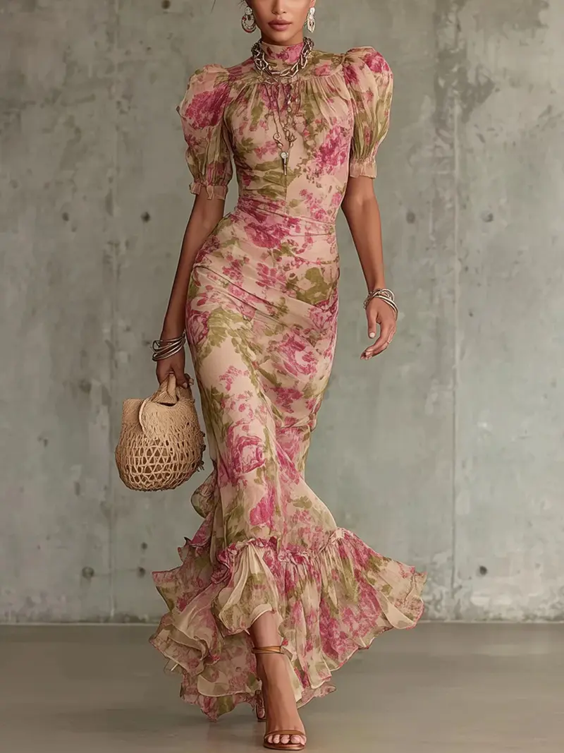 isabeau voluminous fit & flare midi dress - TikTok Shop