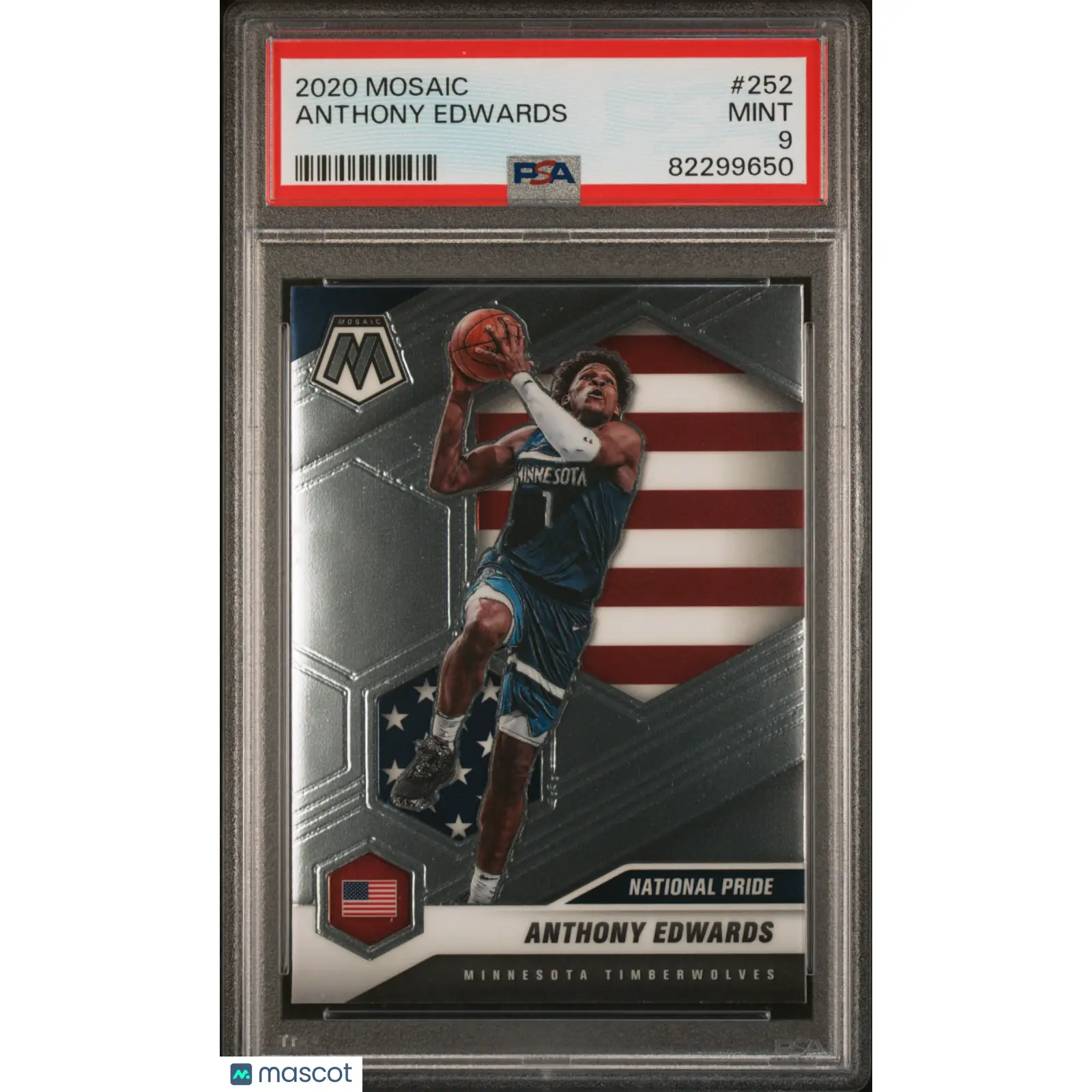 Anthony Edwards PSA 2020 Panini Mosaic #252 9