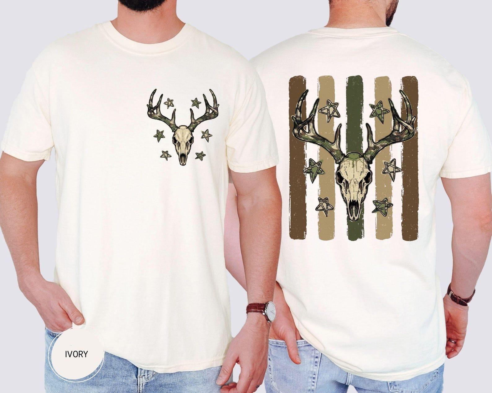 Comfort Colors Camo Striped Hunting Dad T-Shirt, Deer Hunting Graphic Tee, Father’s Day Gift for Dad, Outdoorsman Shirt , Beast Graphic Tee
