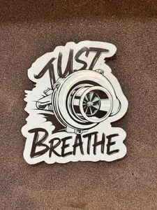 JustBreathe Custom Limited Edition Car Sticker - Unique Design for Turbo Enthusiasts