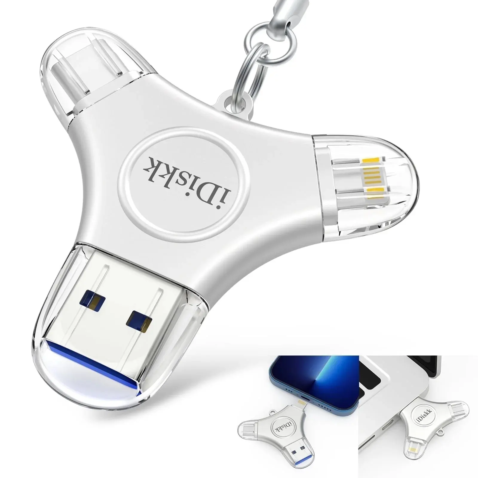 MFI Certified Photo Stick 3In1 931GB Flash Drive for Iphone USB C Ipad Pro Android for Iphone ,Ipad Photo Storage Stick for Pc,Mac,Imac