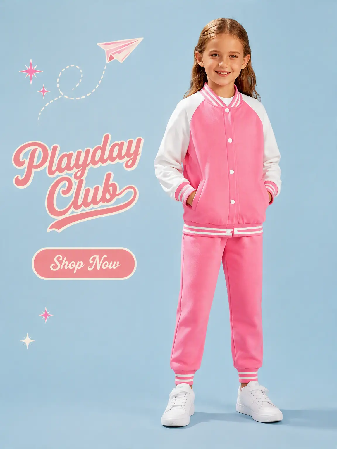 2026Kids' Back-to-School Baseball Jackets – Button-Down Casual Fall Outerwear with Windproof & UV Protection
