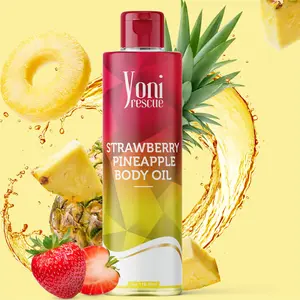 Body Oil Bundle- Strawberry Pineapple Body Oil + Vanilla Sugar Body Oil, layer fragrance Hydrating Lightweight