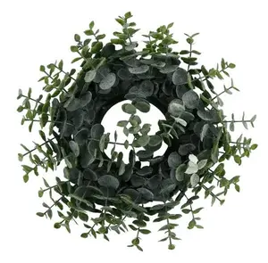 12" Eucalyptus Dusty Candle Ring – Two Tone Dusty Green