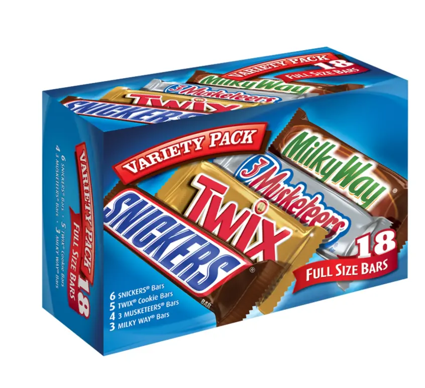 Snickers, Twix, Milky Way & More Assorted Milk Chocolate Candy Bars - 18 Bars
