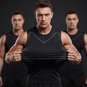 【5-Pack】Men's Athletic Compression Tanks, Ultra-Stretch Muscle Shirts, Breathable V-Mesh Back Quick-Dry Gym Workout Tops