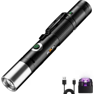 LED Flashlights Mini Camping Flash Light with High Lumens, Magnetic Tail Ignition, Zoomable, Bright,Versatile Tactical Flash Light for Home Outdoor Camping Running, Jogging, Walking, Father's Day Valentine's Gifts