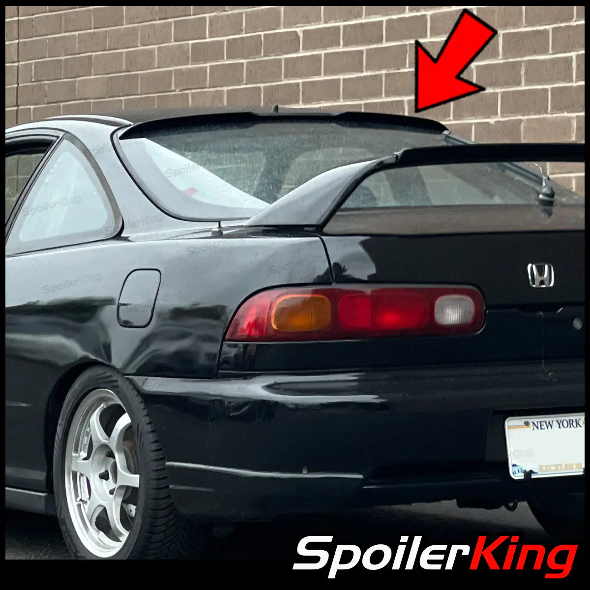 Acura Integra 3dr 1994-2001 Self-Adhesive Flush-Fit Polyurethane Rear Window Roof Spoiler w/ Center Cut (284RC), Car Rear Spoiler, Car Accessories