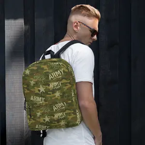 “My Army” Camo  – Water-Resistant  Print  for Kids & Teens Camouflage  Tactical Dual-Shoulder Backpack
