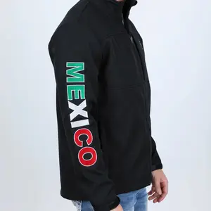Mexico Water Resistant Zip Up Jacket/ Mexico Western Wear Jacket/ Mexican Flag Cowboy Jacket