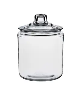 1-Gallon Glass Jar with Lid Clear Storage Container for Kitchen or Pantry Durable and Airtight Design