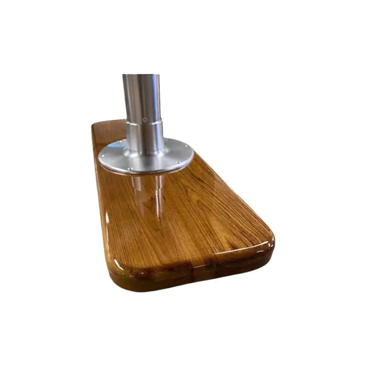 Adjustable 3 Stage Bright Dip Pedestal on Matching Wooden Floor Base