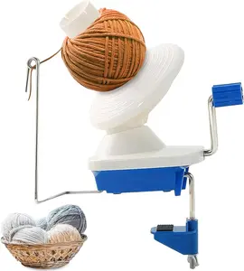 Yarn Winder, Manual Wool Winder Holder for Crocheting with Lower Noise, Make Neat 3.5OZ Yarn Cake (Blue