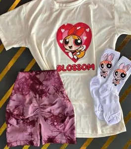 (Only shirt) Powerpuff Blossom Girls Gym Shirt, Family Matching TShirt, Animation Character T-Shirt, Girl Power Tees, Powerpuff Girls Tshirt, Hoodie and Sweatshirt V