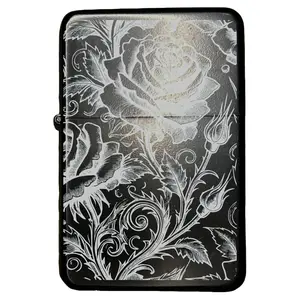 Rose patterned Engraved Lighter Case - Lighter Accessory, windproof lighter