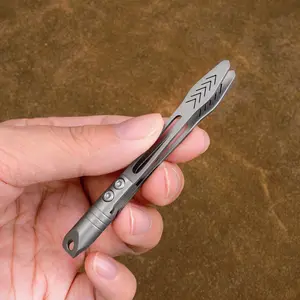 Titanium Alloy Tweezers for Precision Work, Durable Hardware Accessories, Hand Tools, Unisex Keychain Pendant, Ideal for Opening Packages