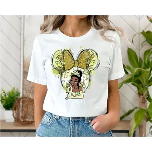 Tiana Shirt, Tiana Watercolor T-shirt, Tiana Princess Shirt, Cute Tiana Tee. R9XN6