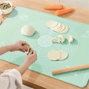 Silicone Baking Pad, Thick Non-Slip Dough Roller, Home Kitchen Baking Work Surface, Bread Making Mat, Durable Cooking Utensil