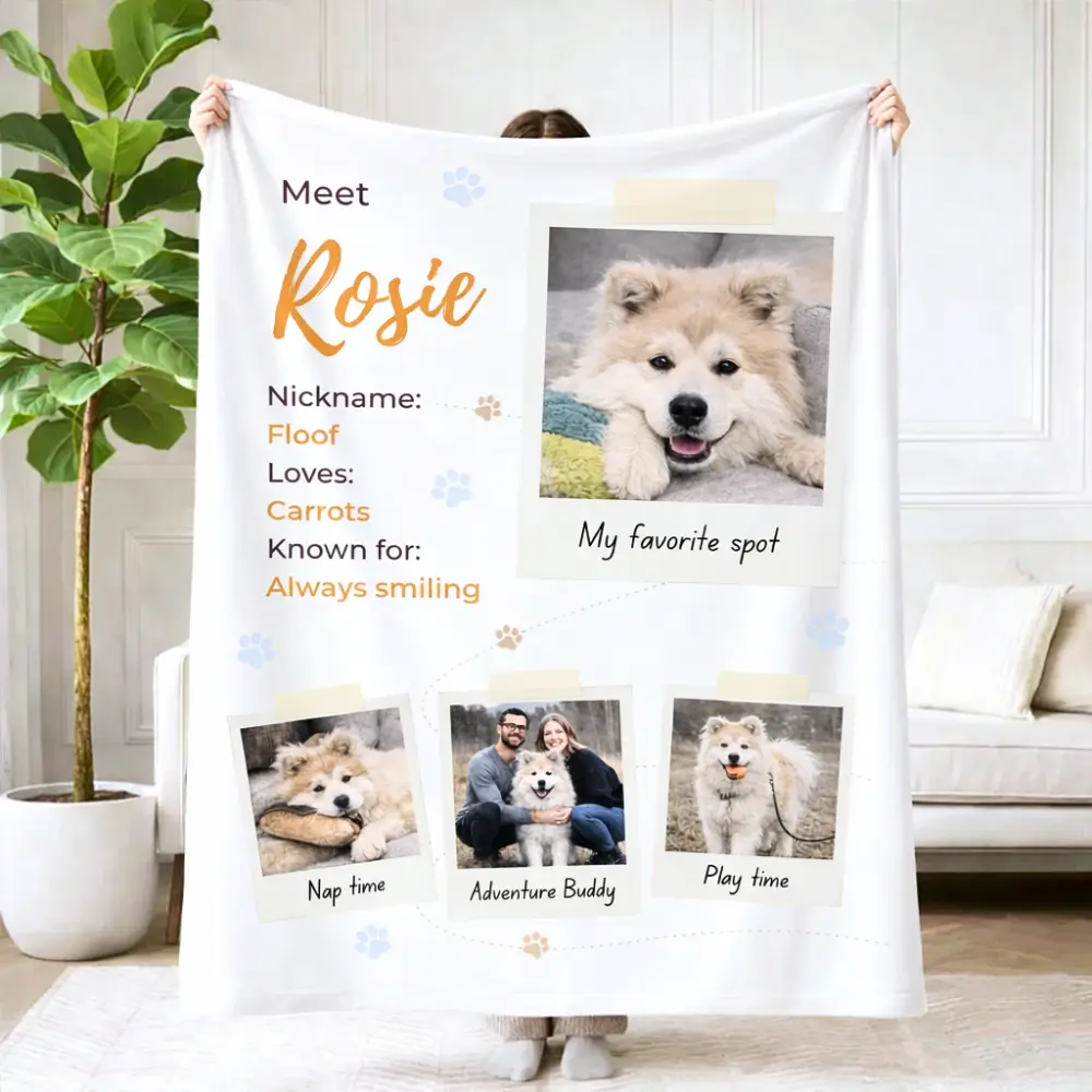 Meet My Pet Blanket - Personalized Pet Photo Blanket