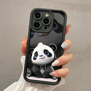A Sitting Panda Pattern Phone Case, TPU Shockproof Full Protection Case, Suitable for iPhone 17/16/15/14/13/12/11 PRO MAX PLUS AIR E XS and PROMAX MINI, Ideal Gift for Friends and Family, T768
