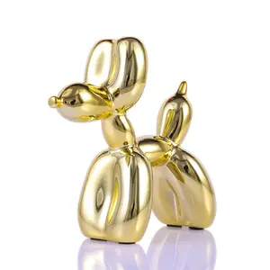 Creative Electroplated Balloon Dog Decorative Figurine, Living Room TV Stand Coffee Table Ornament, High-End Desktop Small Decoration