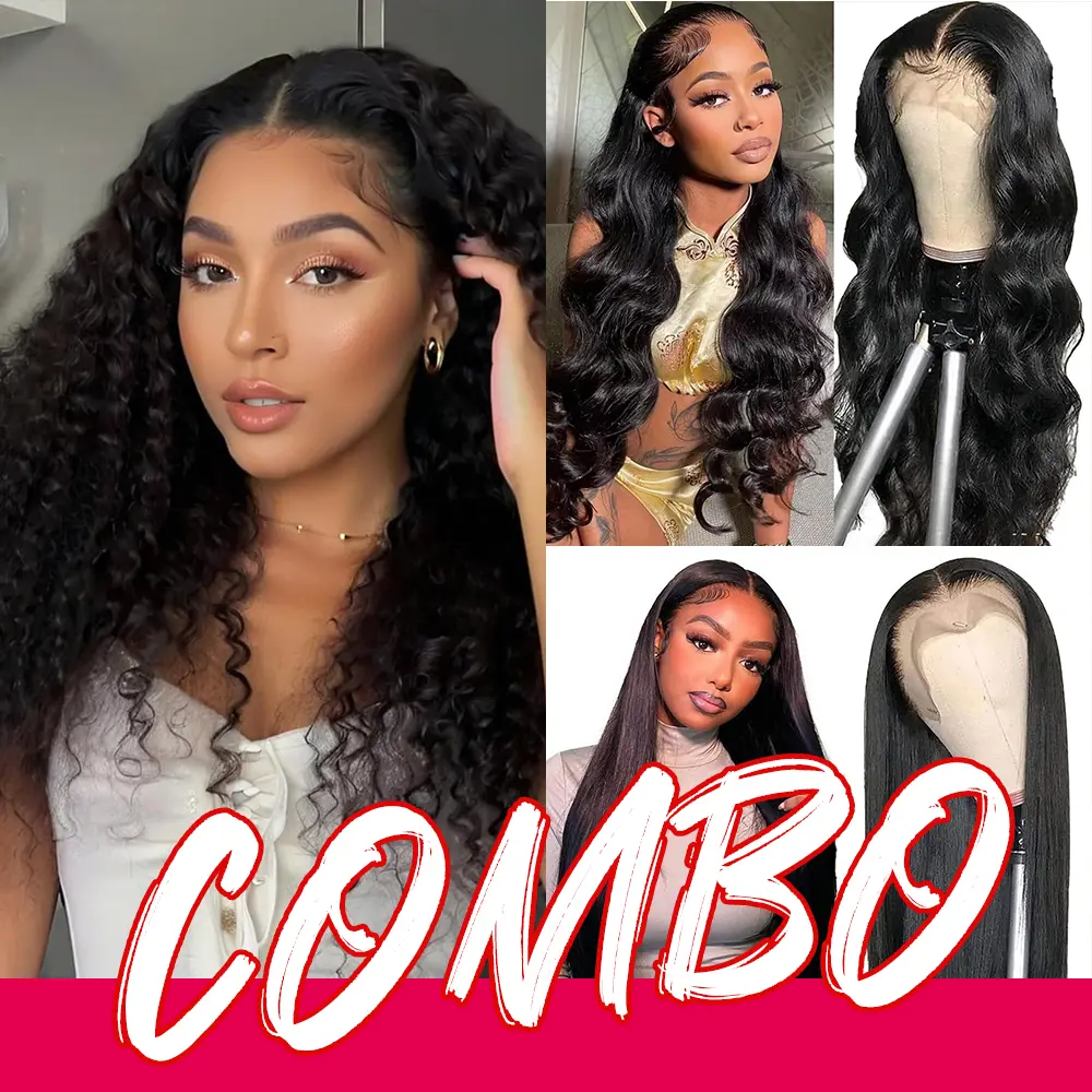 24‘’jerry curly+24‘’body wave+24‘’straight wig