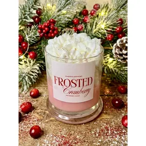 Frosted Cranberry Whipped Candle - Holiday Collection | Homestead Apothecary
