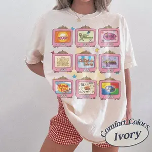 Comfort Color Retro Channel Movie Television T-Shirt, Family Matching Shirt, Channel High School Musical Hannah Montana Shirt, Family Trip 2026