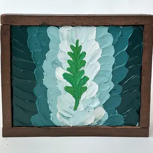 "Ace of Wands" Original Impasto Acrylic and Plaster on Canvas Painting by Stephanie McKee