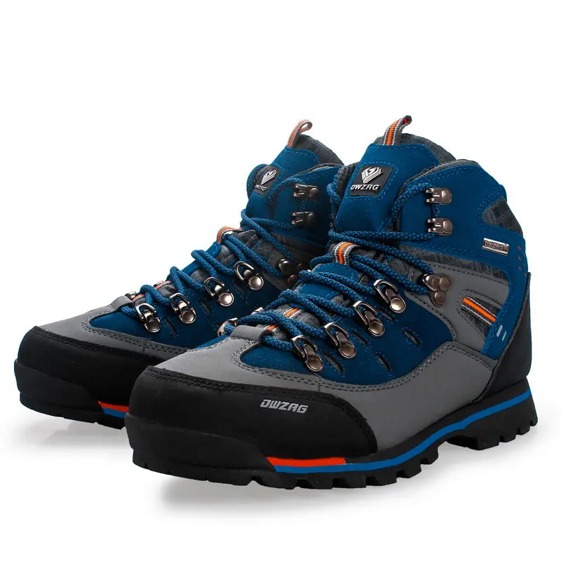 Men's Lace-Up Hiking Boots - Rubber Soles, Durable, Warm Waterproof, Tactical Engineer Security Boots for Outdoor Trails, Jungle Use, Hiking/Light Outdoor Activities, Hiking Style Shoes; mountain climb