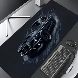 Cool Sports Car Design Extra Large Gaming Mouse Pad, Stylish Desktop Protector with Non-Slip Rubber, Multi-Sized for Laptops and Desktops