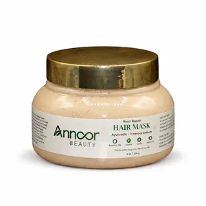 Annoor Beauty Root Repair Hair Mask – Ayurvedic Hair Mask with 11 Herbal Actives | Deep Conditioning & Scalp Nourishment | Sulfate-Free, Plant-Based | 8 oz (226 g)