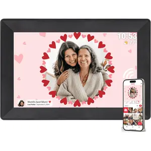 Frameo 10.1 Inch Digital Picture Frame WiFi Connect  Screen Digital Photo Frame, 16GB Memory, Auto-Rotate, Share Photos/Videos Instantly via Frameo App from Anywhere