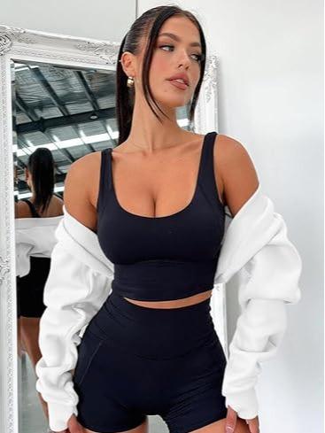 Women's Bolero Shrug Long Sleeve Cropped Sweatshirt with Thumb Hole Workout Shrugs Open Front Y2K Tops 2025 Women's Bolero Shrug Long Sleeve Cropped Sweatshirt with Thumb Hole Workout Shrugs Open Front Y2K Tops 2025