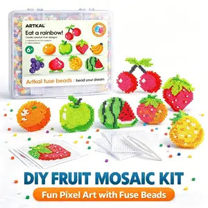 Beadora 5.0mm Fruit KitSuitable for beginners, made of mosaic material, it can promote hands-on operation and brain stimulation activities. A children's educational gift. hama beads