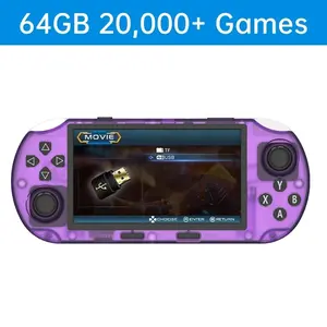 Multifunctional Sf3000hd Retro Handheld Game Console, 4.5 Inch IPS Screen, Portable, 64GB Built-In, 20000+ Games, Ps1/gba/sfc/gbc, Rechargeable Game Console
