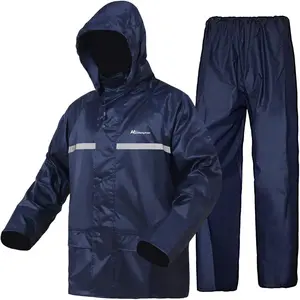 Rain Suit, Rain Gear for Men Waterproof Work Lightweight Rainwear Rain Coat (Jacket & Pants)