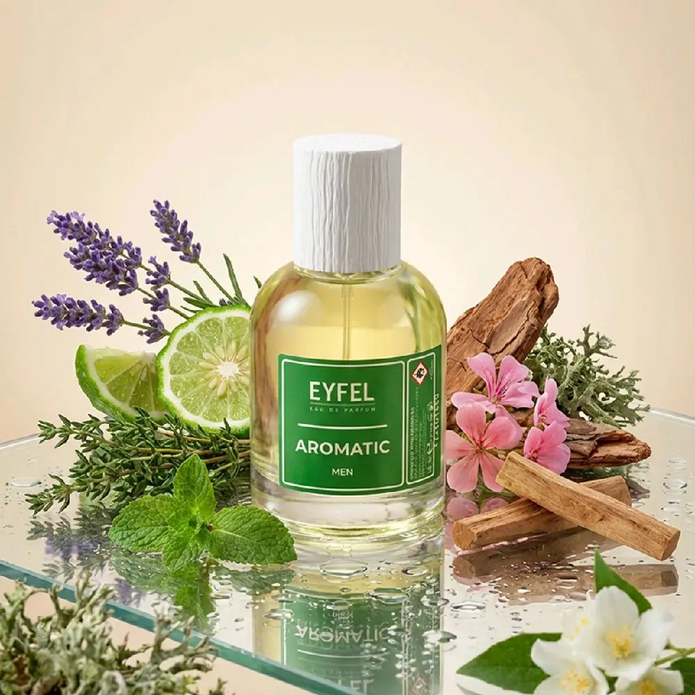 EYFEL Men’s Fragrance - Aromatic 1.7 Fl.Oz | Fresh Aromatic Woody Scent | Mint, Lavender, Bergamot, Cedar & Musk | Long-Lasting