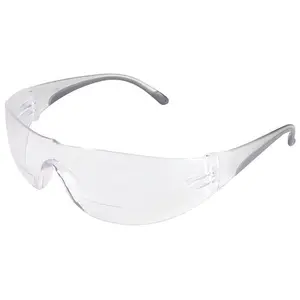 Bouton Zenon Z12R Bifocal Safety Glasses with Black Temple Trim and Clear Lens