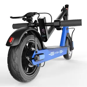 10 Inch Solid Tires V9 Electric Scooter 350W Brushless Motor 19MPH Max Speed 20Miles Range 331 Lbs Max Load 3 Speed Modes Foldable City Commuter App Control Front Rear Lights